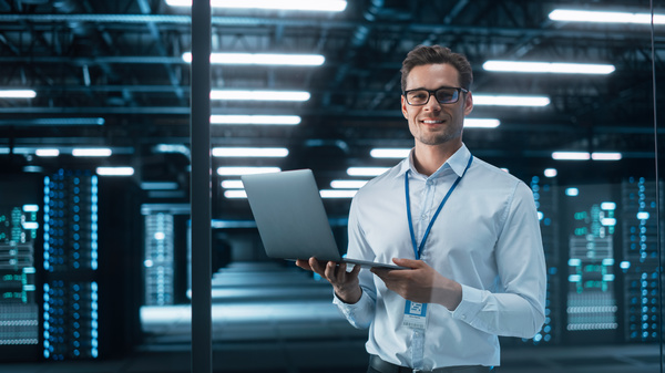 IT professional in data center managing enterprise systems for Columbus businesses